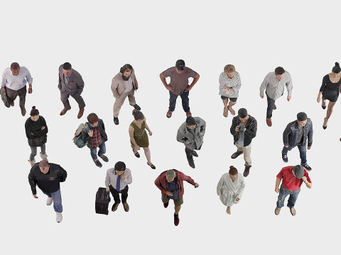 A collection of people in random poses x20 3D मॉडल