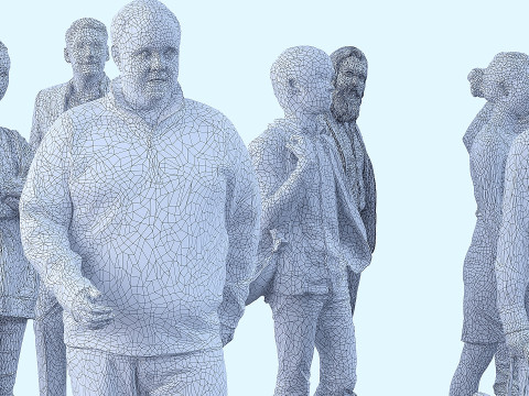 A collection of people in random poses x20 3D मॉडल
