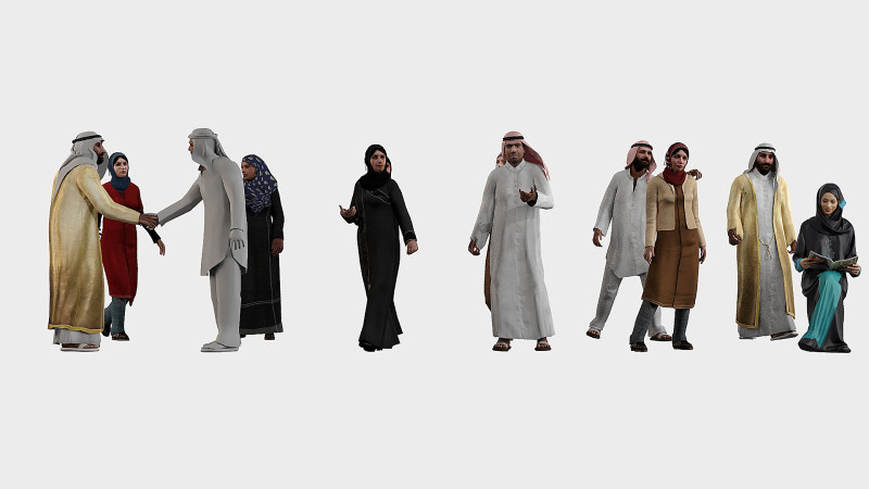 A collection of Arab people 12 3Dモデル .c4d .max .obj .3ds .fbx .stl .blend