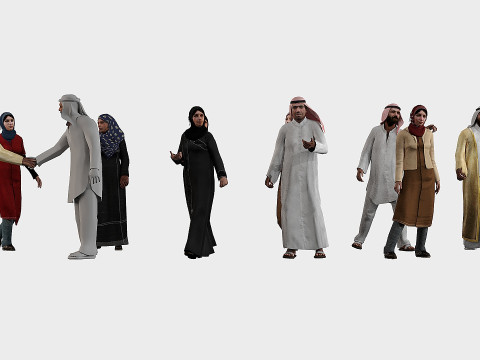 A collection of Arab people 12 3D Model