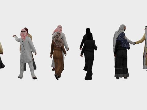 A collection of Arab people 12 3Dモデル
