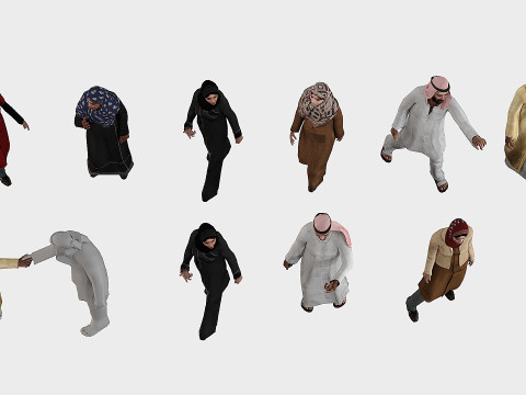 A collection of Arab people 12 3Dモデル