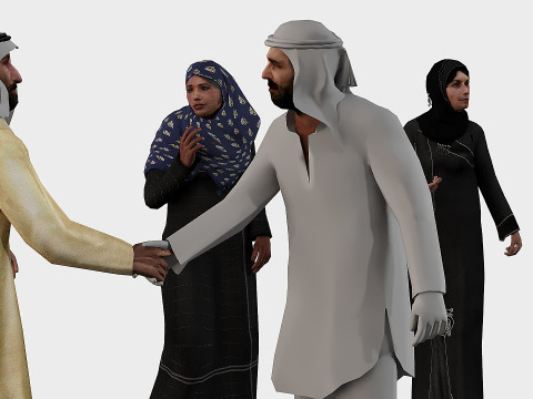 A collection of Arab people 12 3Dモデル