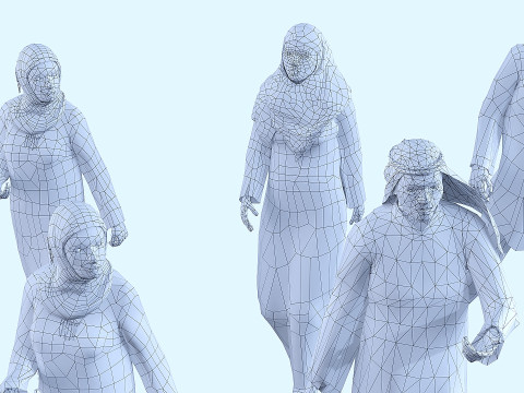 A collection of Arab people 12 3Dモデル