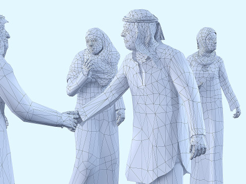 A collection of Arab people 12 3Dモデル