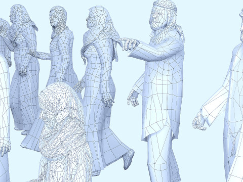 A collection of Arab people 12 3Dモデル