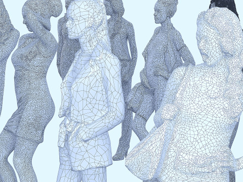 A collection of women in random poses 2 Model 3D