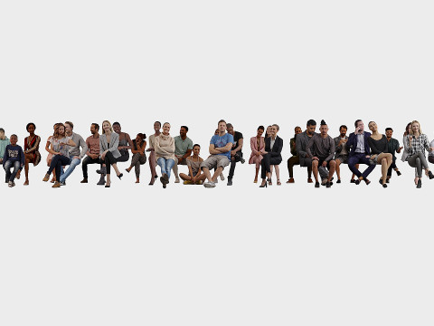 People in sitting poses 7 3D Model