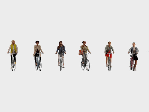 Bicyclists 8 3D Model