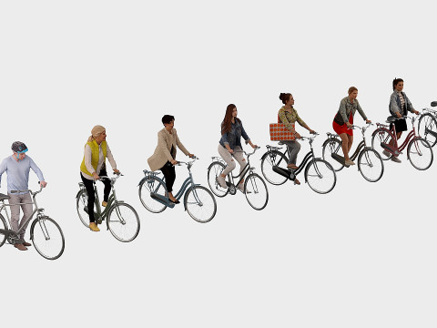 Bicyclists 8 3D 모델
