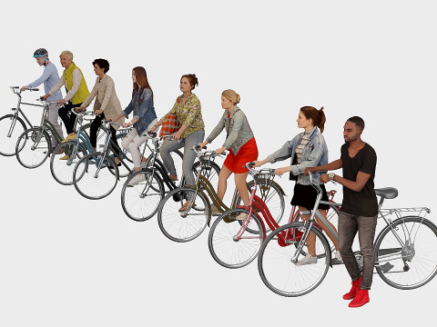 Bicyclists 8 3D 모델