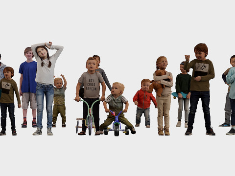 Children group 14 3D-Modell