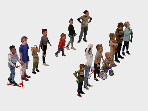 Children group 14 3D Model