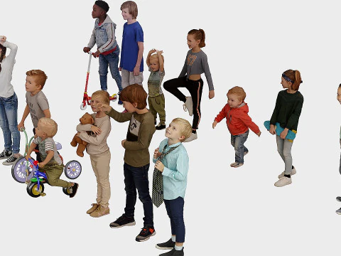 Children group 14 3D Model