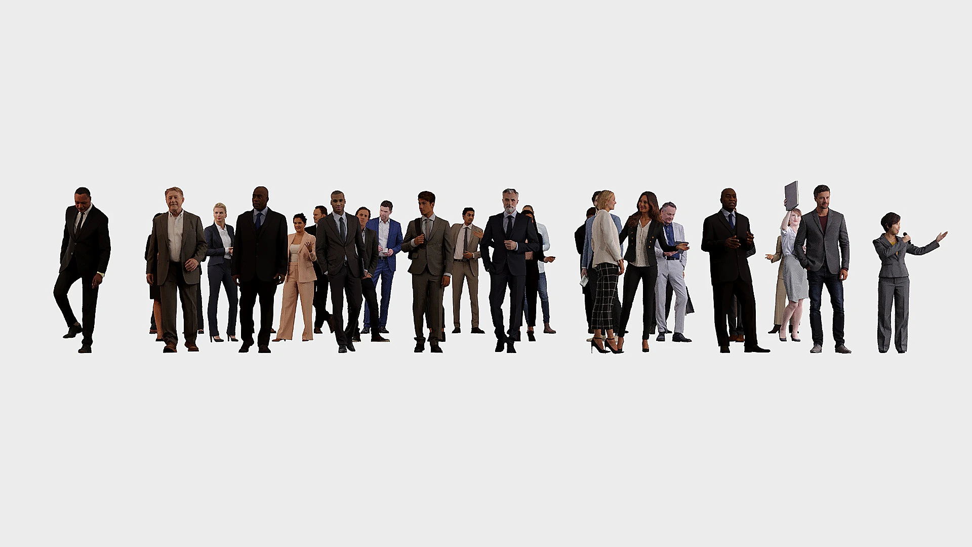 Office workers 30 3D Model .c4d .max .obj .3ds .fbx .stl .blend 