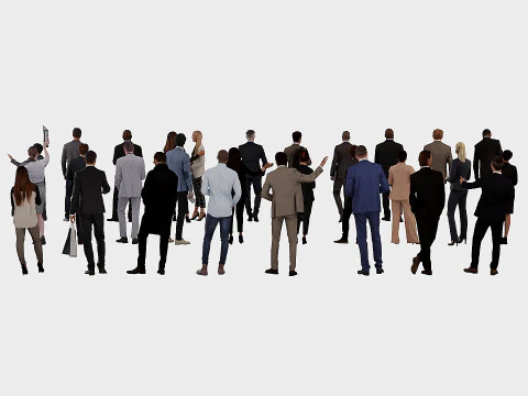 Office workers 30 3D Model