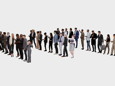 Office workers 30 3D Model