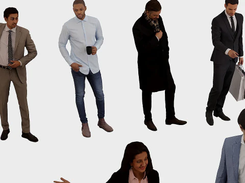 Office workers 30 3D Model