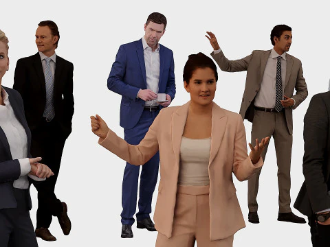 Office workers 30 3D Model