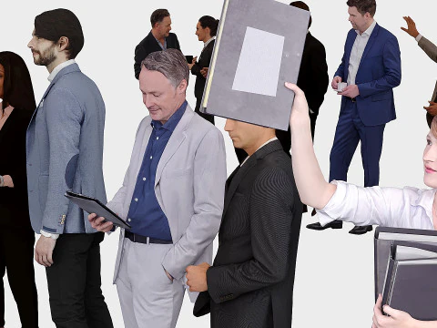 Office workers 30 3D Model