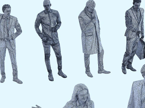 Office workers 30 3D Model