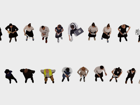 Men in Uniform x20 3D Model