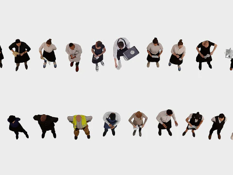 Men in Uniform x20 3D Model