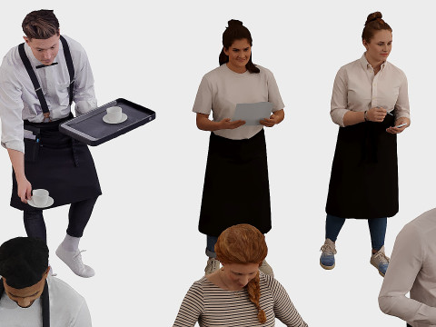 Men in Uniform x20 3D Model