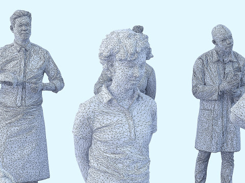 Men in Uniform x20 3D Model