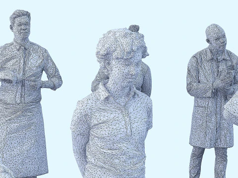 Men in Uniform x20 3D Model