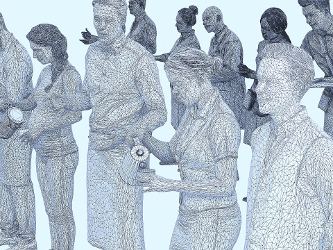 Men in Uniform x20 3D Model