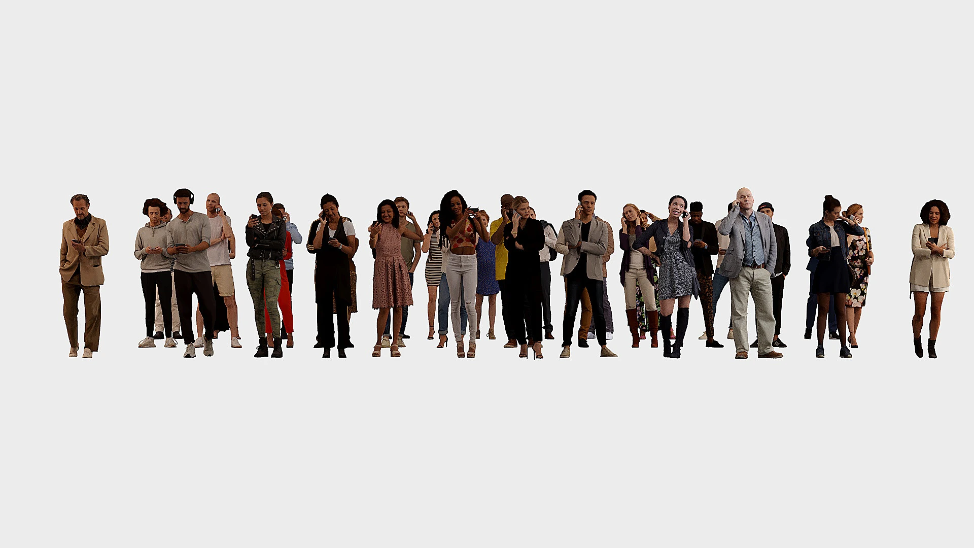 People talking on the phone x36 3D Model .c4d .max .obj .3ds .fbx .stl .blend 