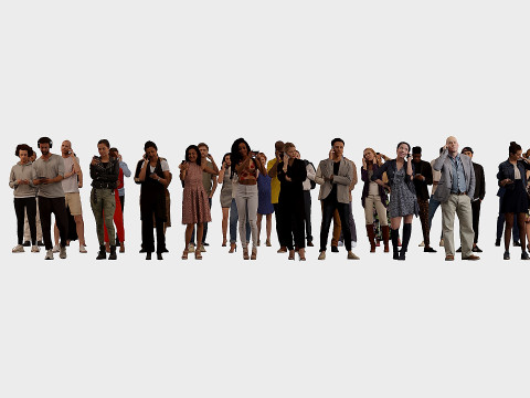 People talking on the phone x36 Model 3D