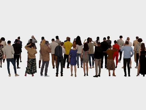 People talking on the phone x36 3D Model