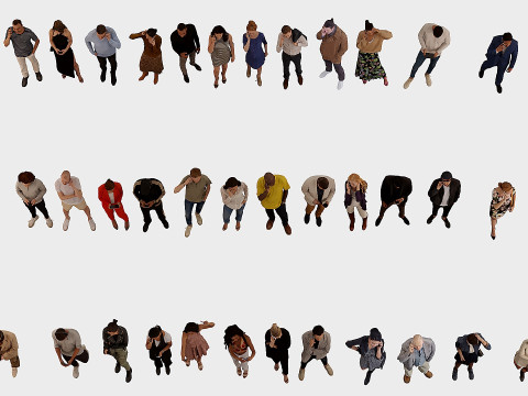 People talking on the phone x36 3D Модель