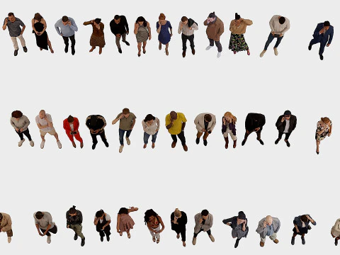 People talking on the phone x36 3D Model