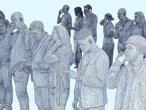 People talking on the phone x36 3D Модель