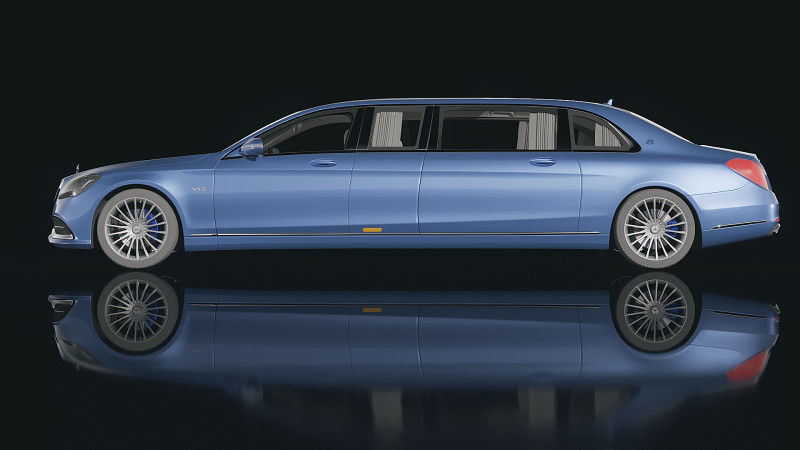Luxury car S650 Pullman Maybach 2020 3D Модель .c4d .max .obj .3ds .fbx .stl .blend