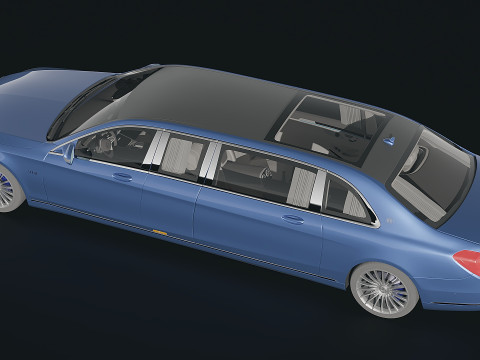 Luxury car S650 Pullman Maybach 2020 3D Модель