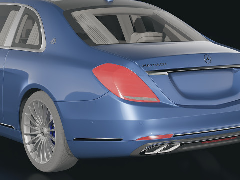 Luxury car S650 Pullman Maybach 2020 3D Модель