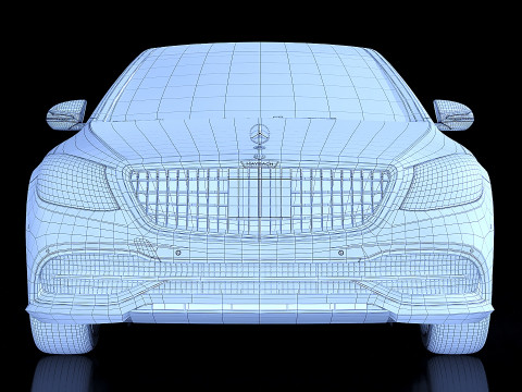 Luxury car S650 Pullman Maybach 2020 3D Модель