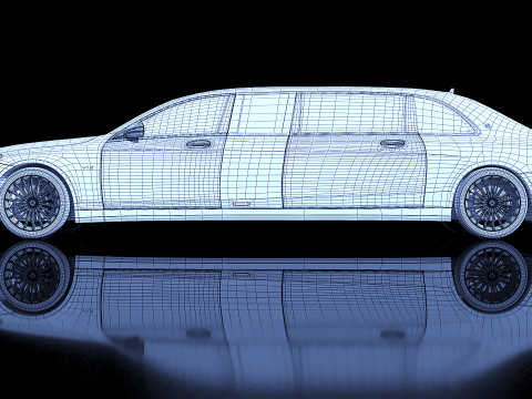 Luxury car S650 Pullman Maybach 2020 3D Модель