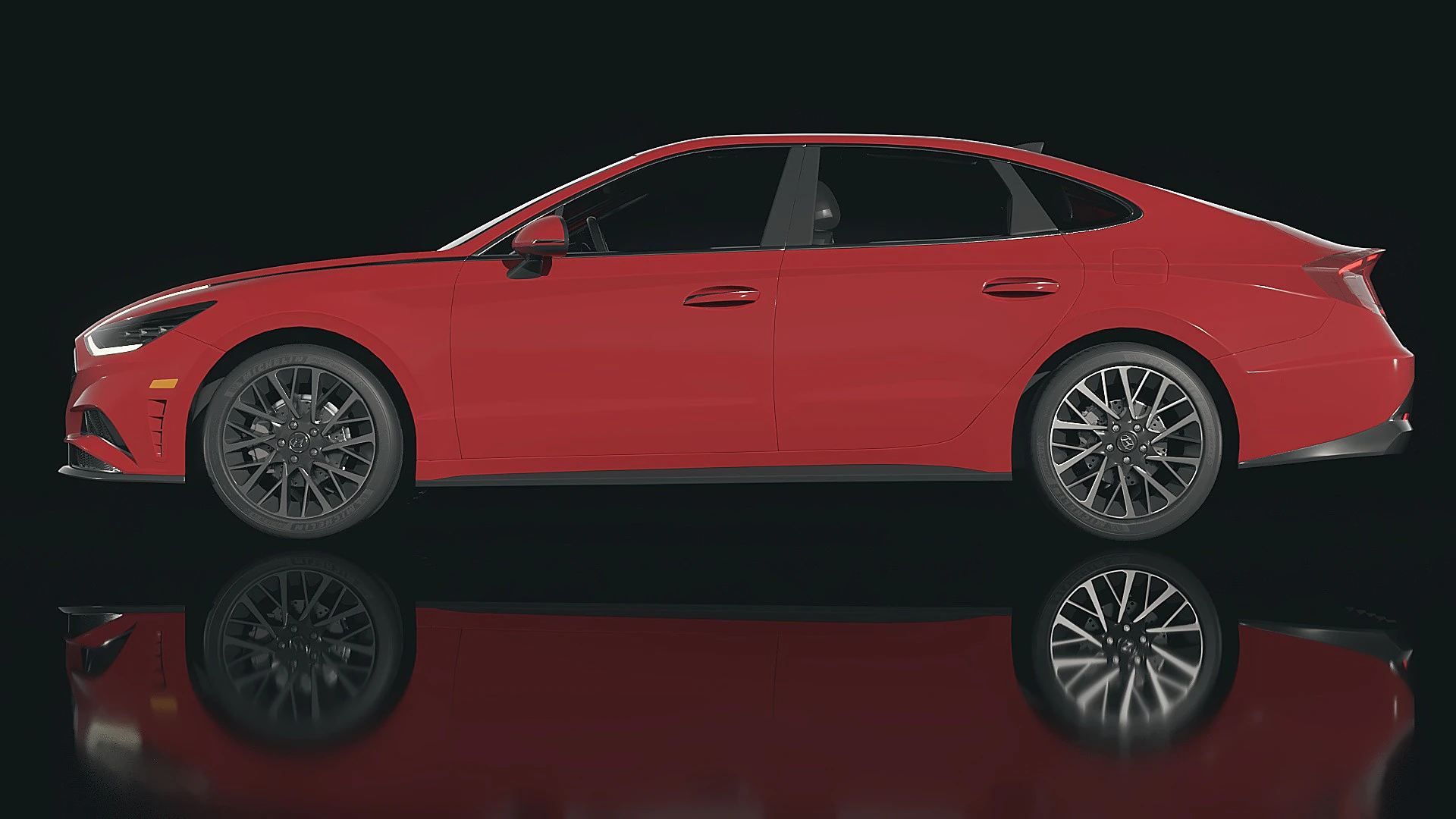 Hyundai Sonata 2021 3D Model .c4d .max .obj .3ds .fbx .stl .blend 