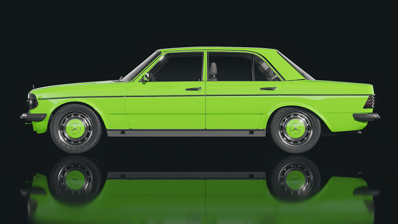 Mercedes Benz W123 3D 模型 .c4d .max .obj .3ds .fbx .stl .blend