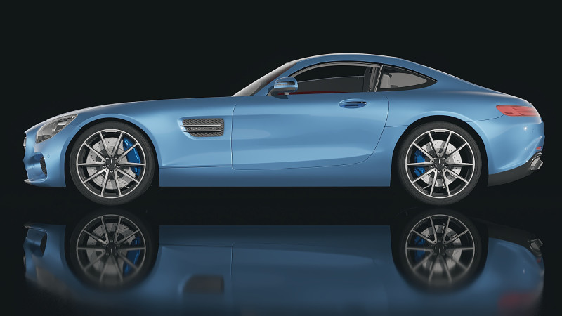 Mercedes AMG GT 2016 3D Modell .c4d .max .obj .3ds .fbx .stl .blend