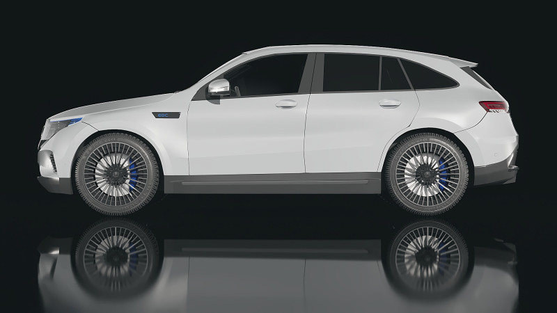Mercedes Benz EQC 400 2018 3D Модель .c4d .max .obj .3ds .fbx .stl .blend 