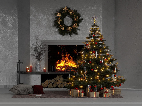 New Years interior 3D-Modell