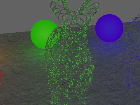 Santa Clauss reindeer 5 pieces 3D 모델