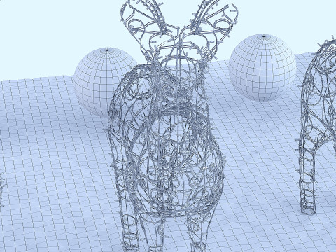 Santa Clauss reindeer 5 pieces 3D 모델