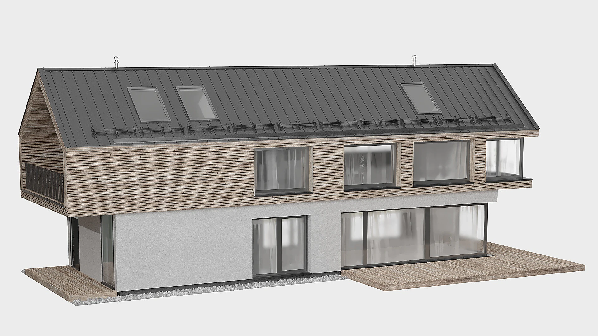 Modern house 3D Model .c4d .max .obj .3ds .fbx .stl .blend 